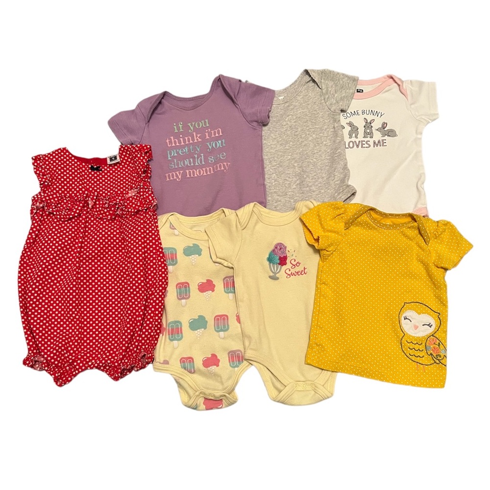 Baby girl summer clothes size 6-9 month bundle 👧🏻☀️